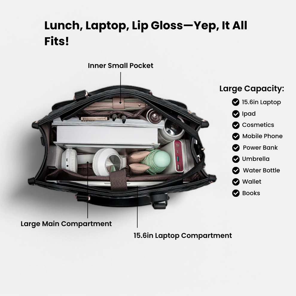 Isabella Kühltasche – Elegante Lunch & Laptop Tote für Damen