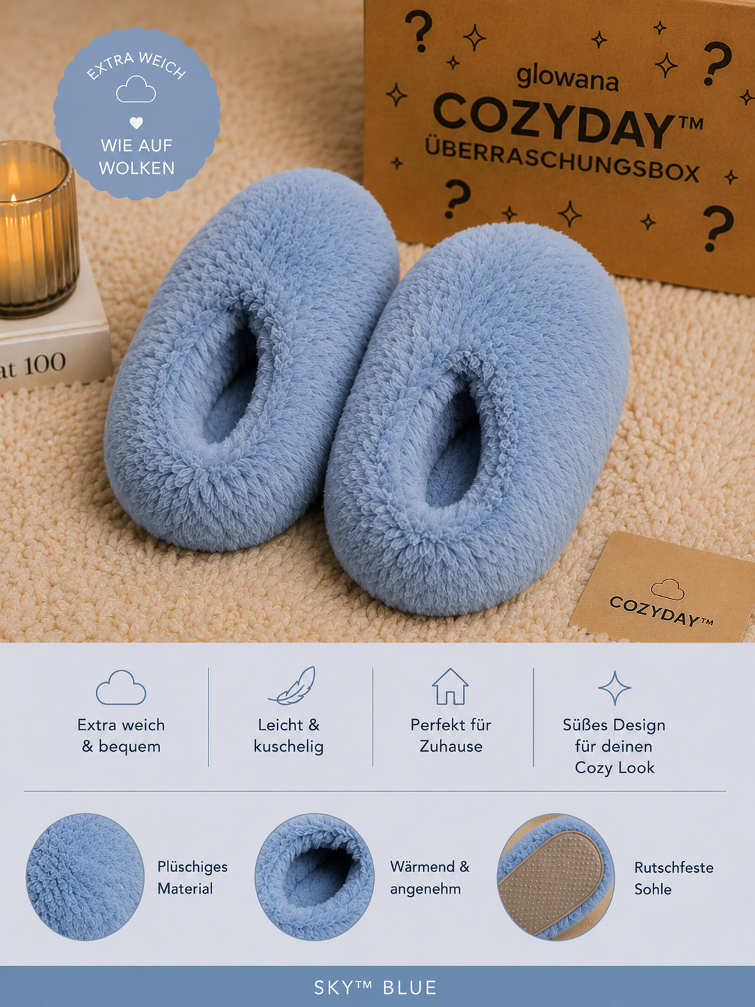 Glowana CozyDay™ Plush Slippers
