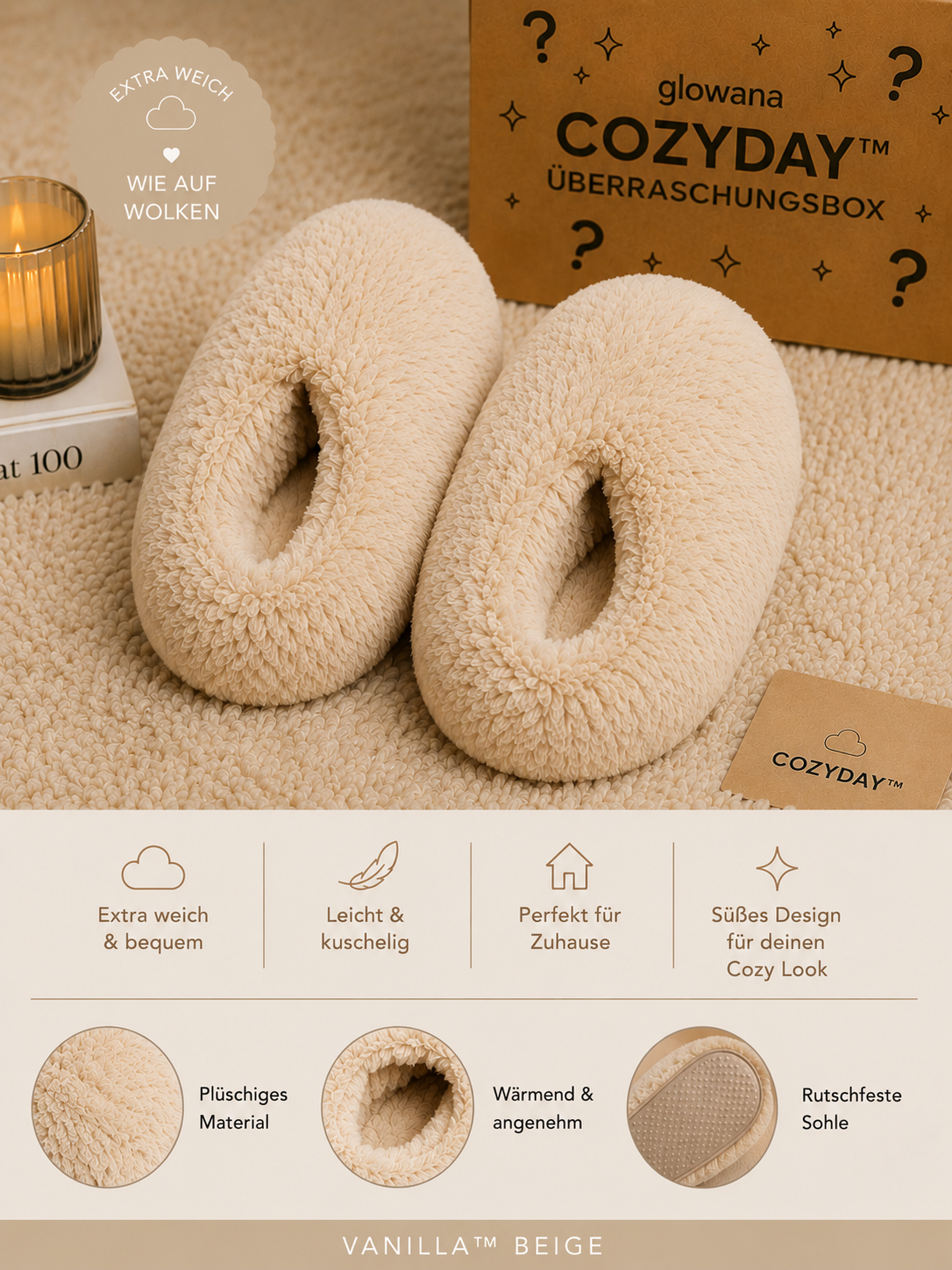 Glowana CozyDay™ Plush Slippers