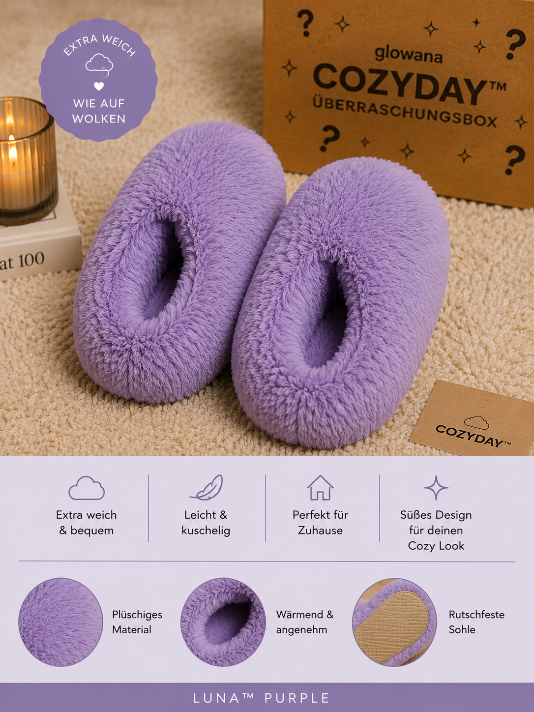 Glowana CozyDay™ Plush Slippers