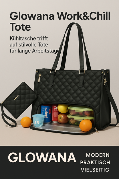 Isabella Kühltasche – Elegante Lunch & Laptop Tote für Damen